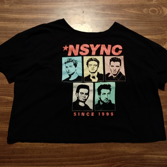 NSYNC T-SHIRT / CROP TOP - XL // Music Pop Band Graphic Tee Shirt - Picture 2 of 8